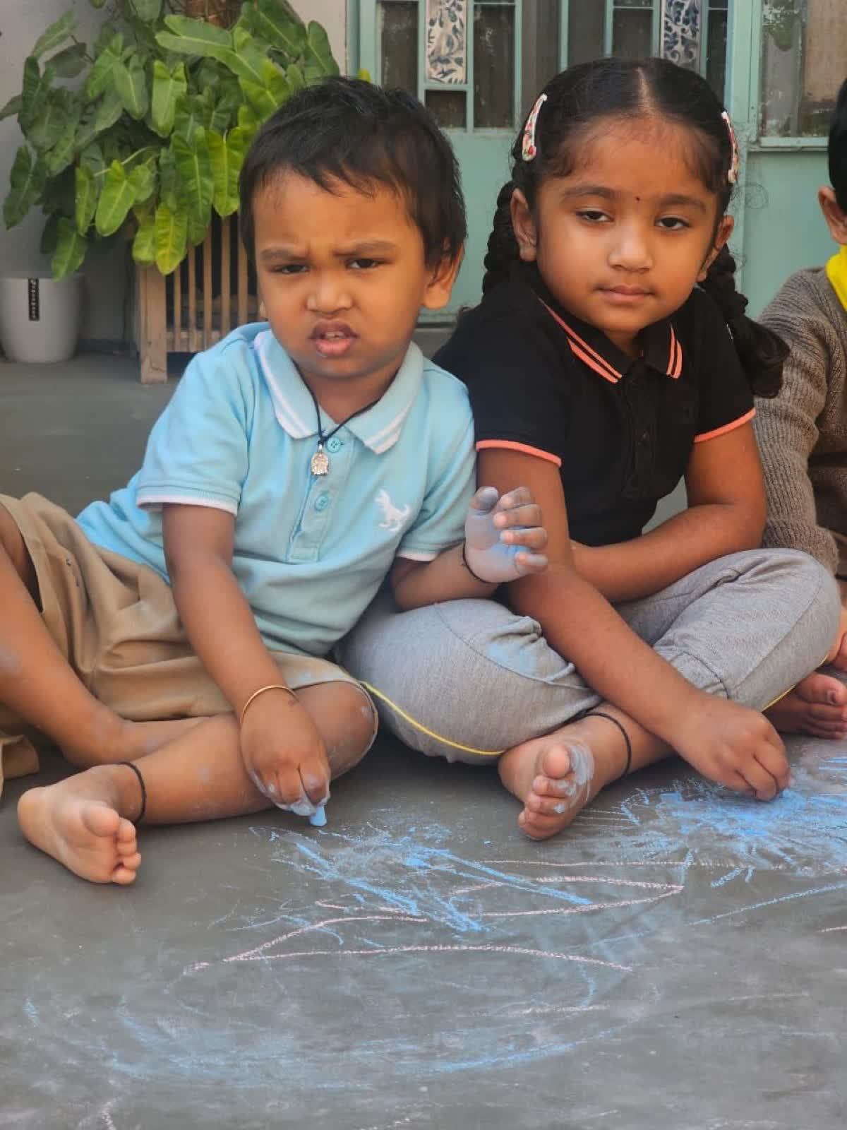 Chalk drawing outdoors